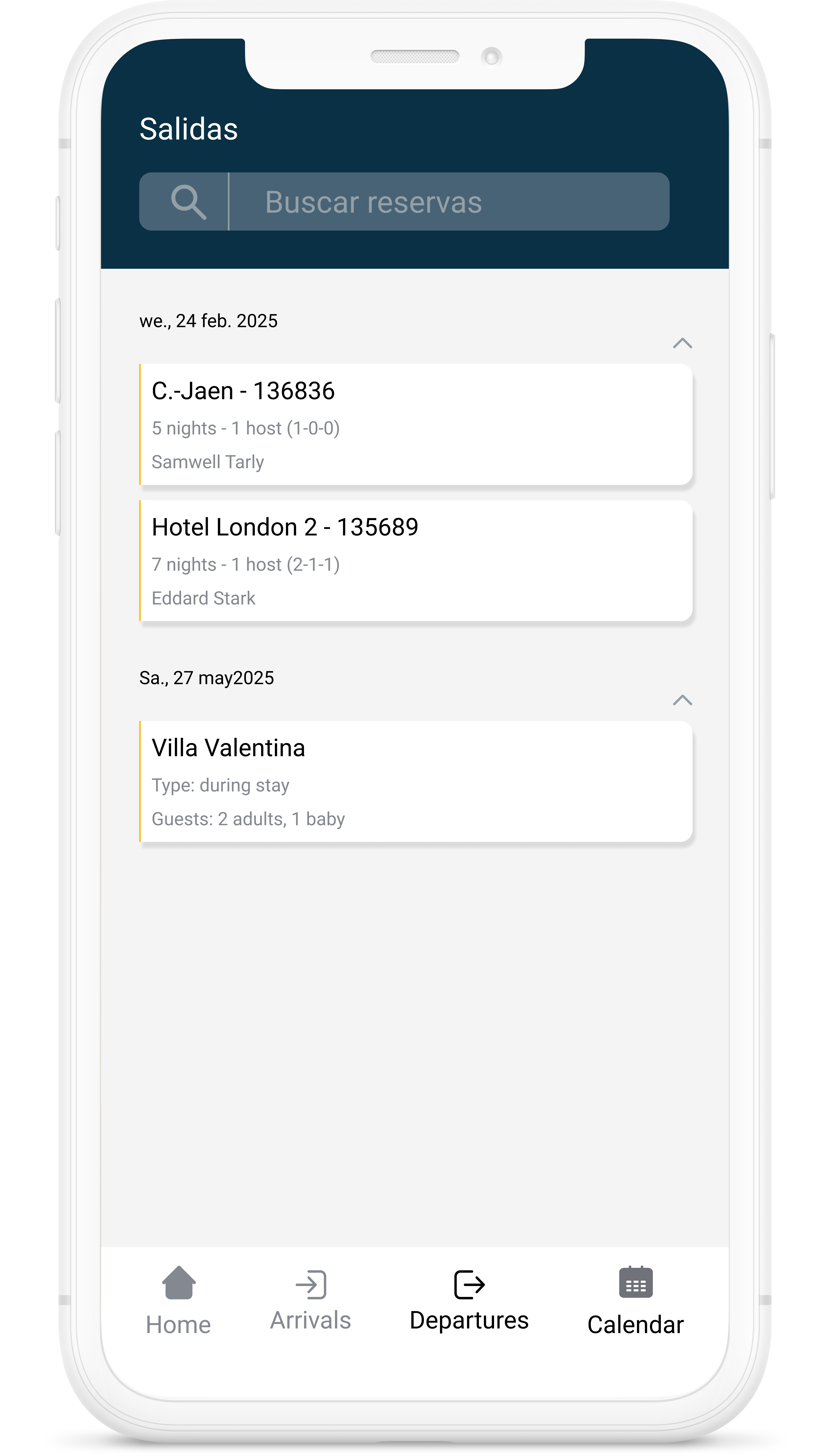 Dispositiu mòbil on es mostra un exemple del checkin dins de l'app
